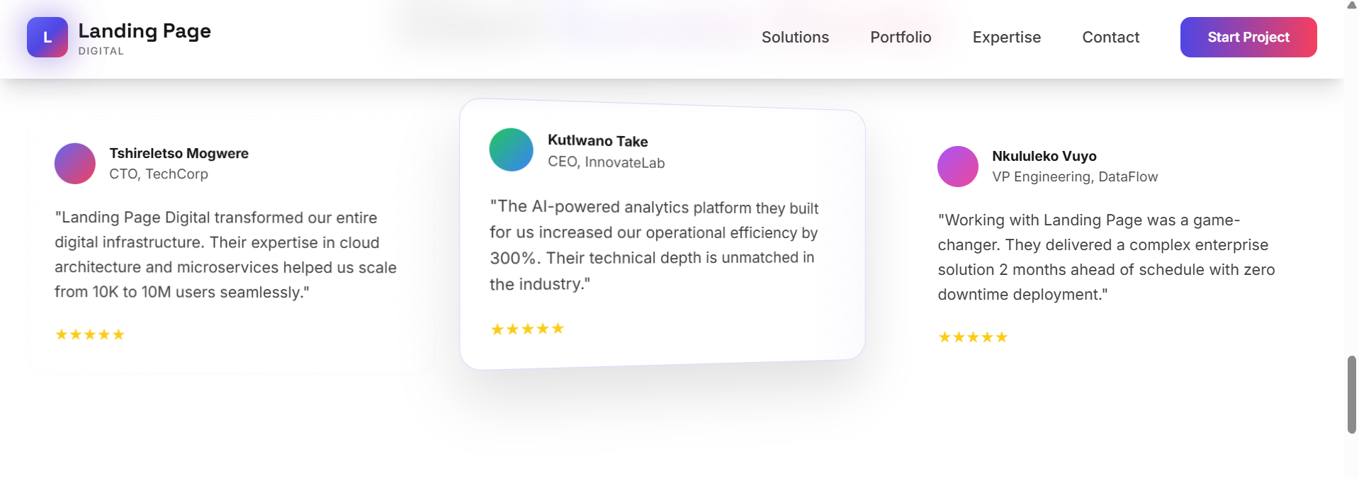 Digital Landing Page